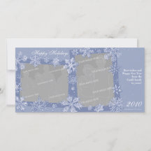 Einfach Schneeflocken Personalisierte Doppelfotoka