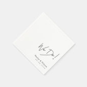 Einfach schön: Händeschrift "We Do" Hochzeit Serviette (Ecke)