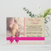 Einfach schöne Baby Girl Birth Ankündigung (Stehend Vorderseite)