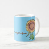 Einfach schöne Sonnenblume Kaffeetasse (VorderseiteRechts)