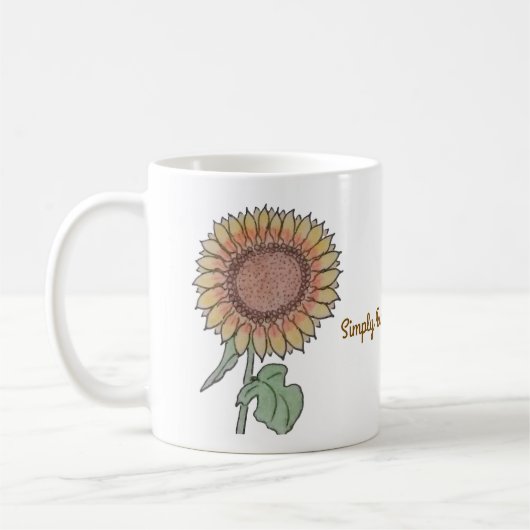 Einfach schöne Sonnenblume Kaffeetasse (Links)