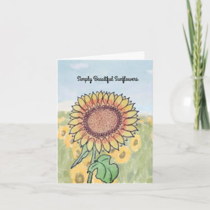 Einfach schöne Sonnenblume Karte