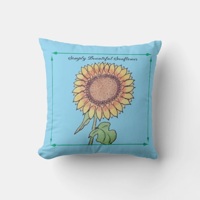 Einfach schöne Sonnenblume Kissen (Vorderseite)