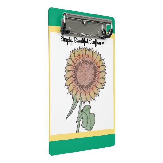 Einfach schöne Sonnenblume Mini Klemmbrett (Schrägansicht)