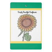 Einfach schöne Sonnenblume Mini Klemmbrett (Rückseite)