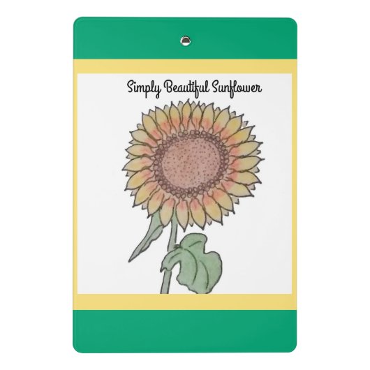 Einfach schöne Sonnenblume Mini Klemmbrett (Rückseite)