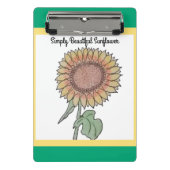 Einfach schöne Sonnenblume Mini Klemmbrett (Vorderseite)