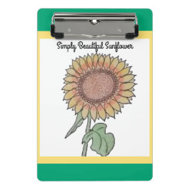 Einfach schöne Sonnenblume Mini Klemmbrett