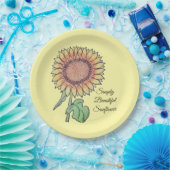 Einfach schöne Sonnenblume Pappteller (Party)