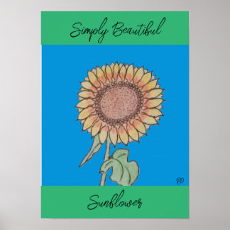 Einfach schöne Sonnenblume Poster