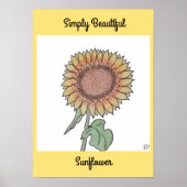 Einfach schöne Sonnenblume Poster (Vorne)