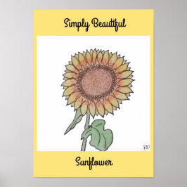 Einfach schöne Sonnenblume Poster