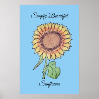 Einfach schöne Sonnenblume Poster