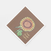 Einfach schöne Sonnenblume  Serviette (Ecke)