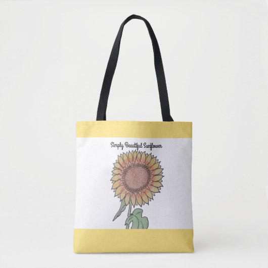 Einfach schöne Sonnenblume Tasche (Vorderseite)