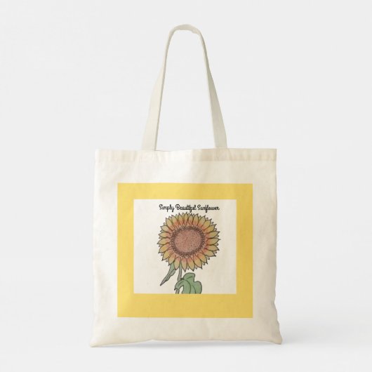 Einfach schöne Sonnenblume Tragetasche (Rückseite)