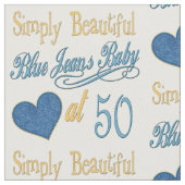 Einfach schöner 50. Geburtstag Stoff (Nahaufnahme)
