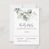 Einfach schöner Hochzeitstag RSVP (Vorderseite)