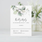 Einfach schöner Hochzeitstag RSVP Karte (Stehend Vorderseite)