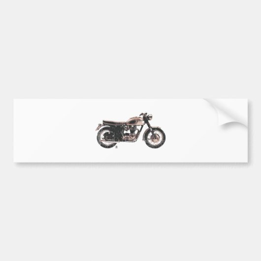 Einfach schönes klassisches Motorrad Autoaufkleber (Vorne)