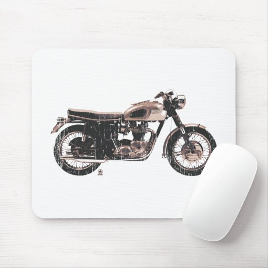Einfach schönes klassisches Motorrad Mousepad (Mit Mouse)