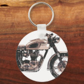 Einfach schönes klassisches Motorrad Schlüsselanhänger (Vorderseite)