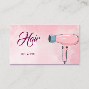 Einfach schönes rosa Haar. Visitenkarte