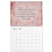 Einfach Schrift Blumenkalender Kalender (Feb 2027)