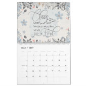 Einfach Schrift Blumenkalender Kalender (Mär 2027)