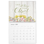 Einfach Schrift Blumenkalender Kalender (Jan 2027)