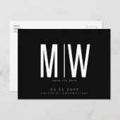 Einfach & schwach Lg. Monogramm Schwarz Save the D Postkarte (Vorne/Hinten)
