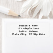 Einfach Schwarz auf weiße Adressenmarken (Insitu)