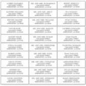 Einfach schwarz auf White Wedding Guest Address La Aufkleber (Vorderseite)