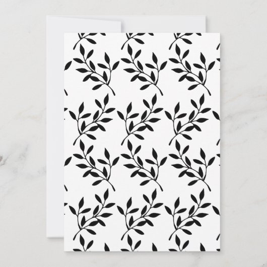 Einfach schwarz bevor wir essen Probe Einladung (Rückseite)