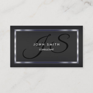 Einfach Schwarz, Doppelseitig Visitenkarte