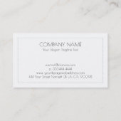 Einfach schwarz gepunkteter Rahmen Visitenkarte (Rückseite)