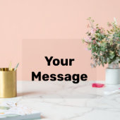 Einfach Schwarz Hinzufügen einer Message-Textvorla Acrylschild (Hochzeit)