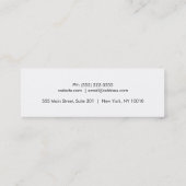 Einfach Schwarz kreativ Beruflich modern Mini Visitenkarte (Rückseite)