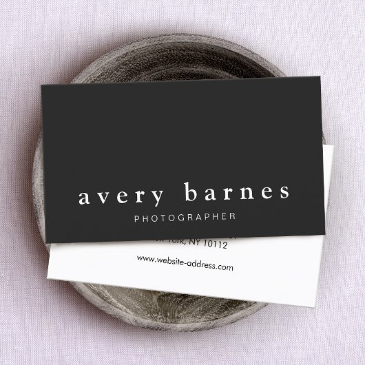 Einfach Schwarz kreativ Beruflich modern Visitenkarte