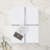 Einfach, schwarz mit einer Goldkreuz-Taufe Vielen Geschenkanhänger (Mit Garn)