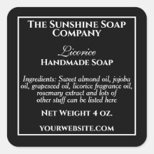 Einfach schwarz mit weißem Textetikett