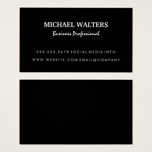 Einfach schwarz | Modern (Vorne & Hinten)