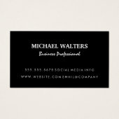 Einfach schwarz | Modern (Vorderseite)