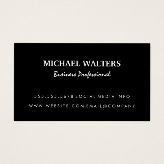 Einfach schwarz | Modern (Vorderseite)