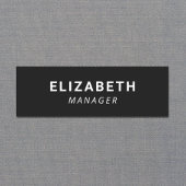 Einfach schwarz namensschild