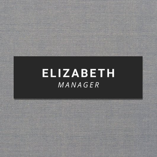 Einfach schwarz namensschild