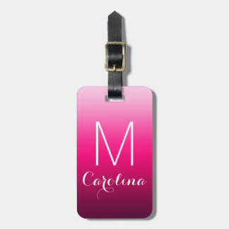 Einfach Schwarz-Rosa-Farbton Gepäckanhänger