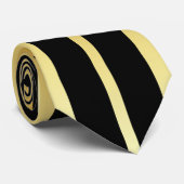 Einfach schwarz und goldgestreift krawatte (Gerollt)
