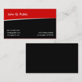 Einfach schwarz und rot visitenkarte (Vorne/Hinten)