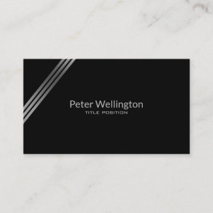 Einfach schwarz und silber visitenkarte